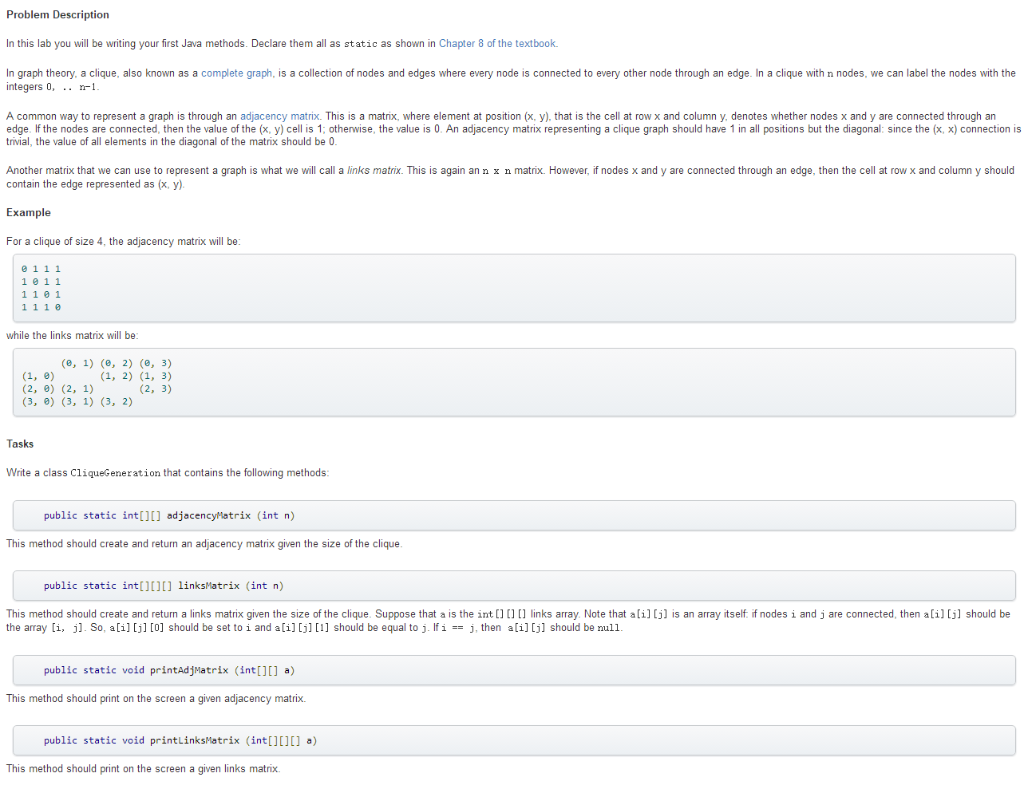 Only need the code, thank you so much Problem Description In this