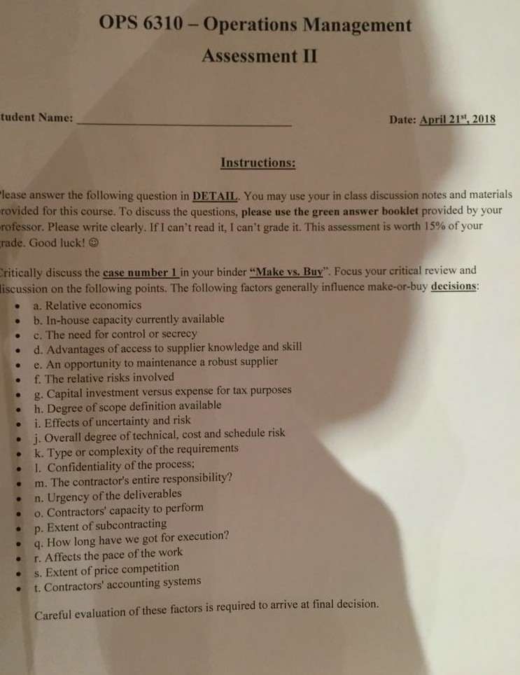 the business for last 3 years and have been manufacturing only one