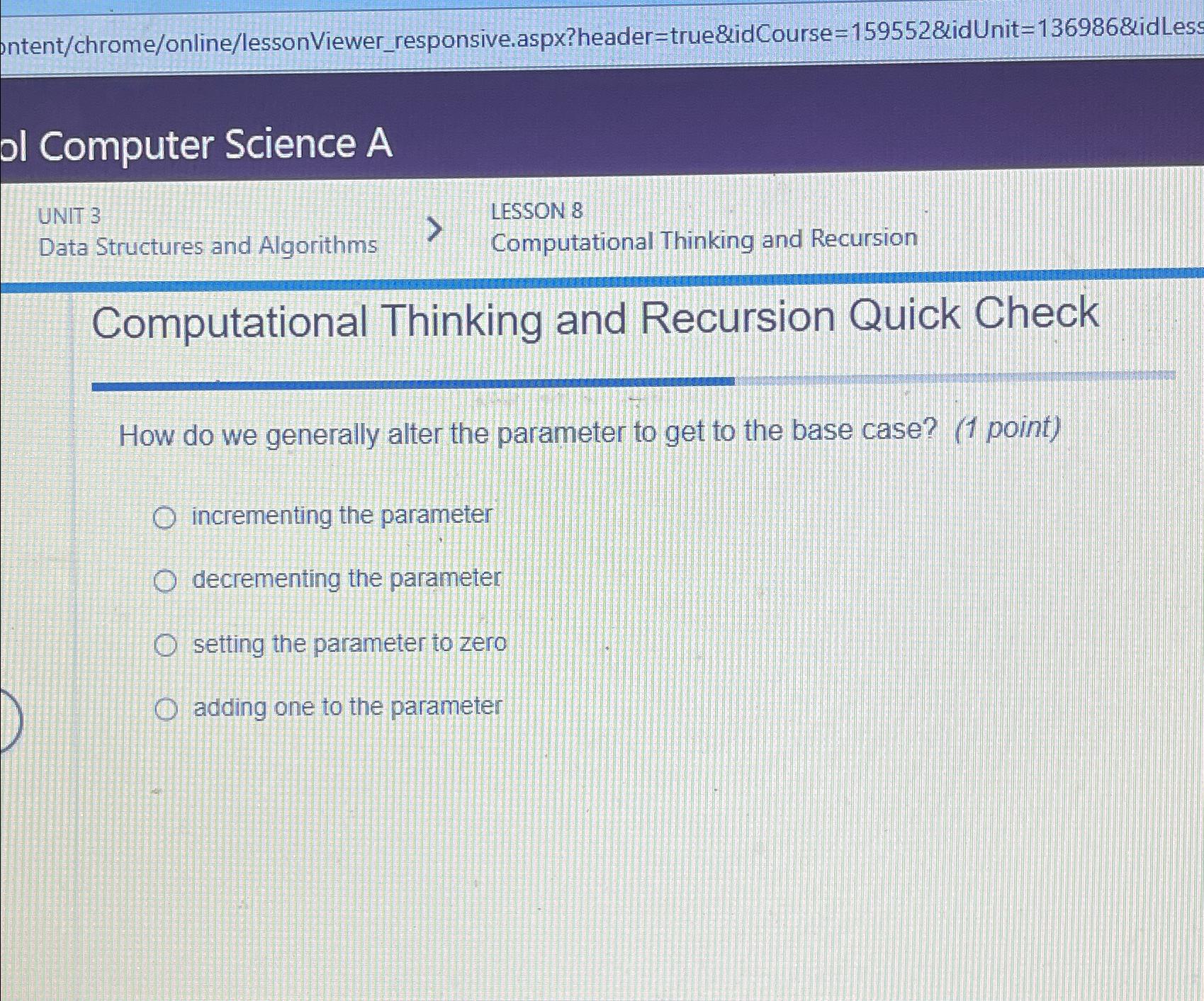  ol Computer Science A UNIT 3 LESSON 8 Data Structures and