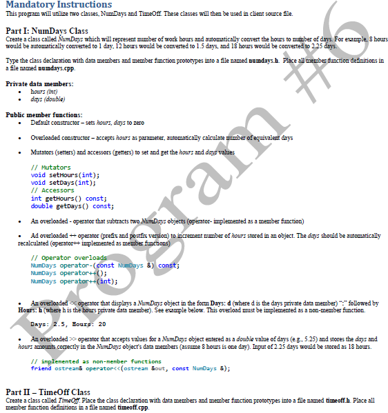 Need help with C++ program please have instructions due SOON thanks; needs