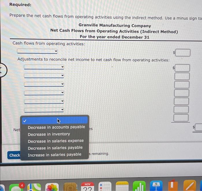 by $98,725. - Prepaid expenses decreased by $64,100. - Accounts payable increased