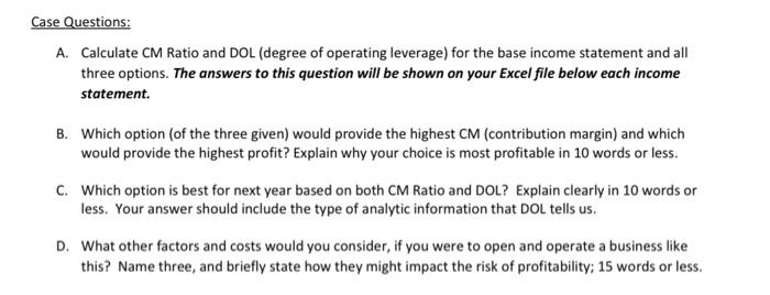 questions below CASE Beach SUP Company Matt, Angad and Alina are university
