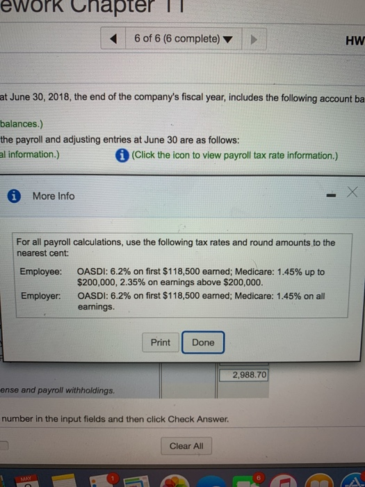 2018, the end of the company's fiscal year, includes the following account