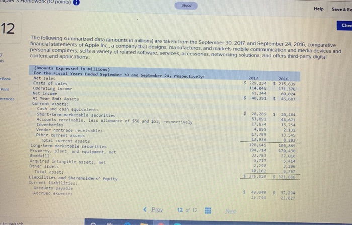  please help ID W ORK 10 points) Seved Help Save &