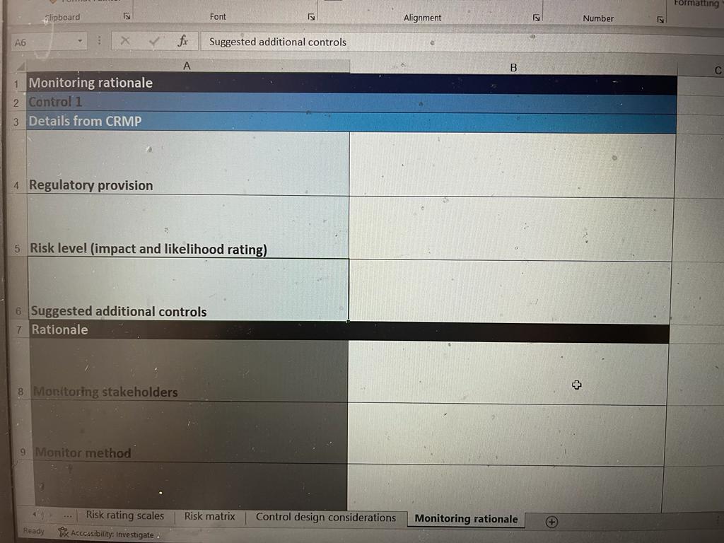 be useful when tackling the interpretation and consequences column. Risk scales are