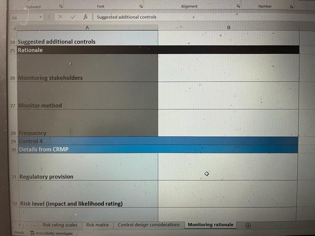 an excel spreadsheet. Please ensure this is formatted in an accessible and