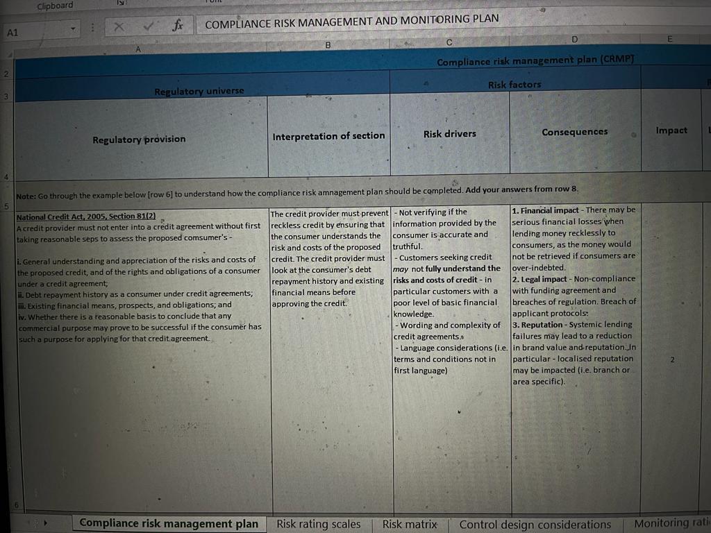 are crucial for this assignment. Try to follow the example given very