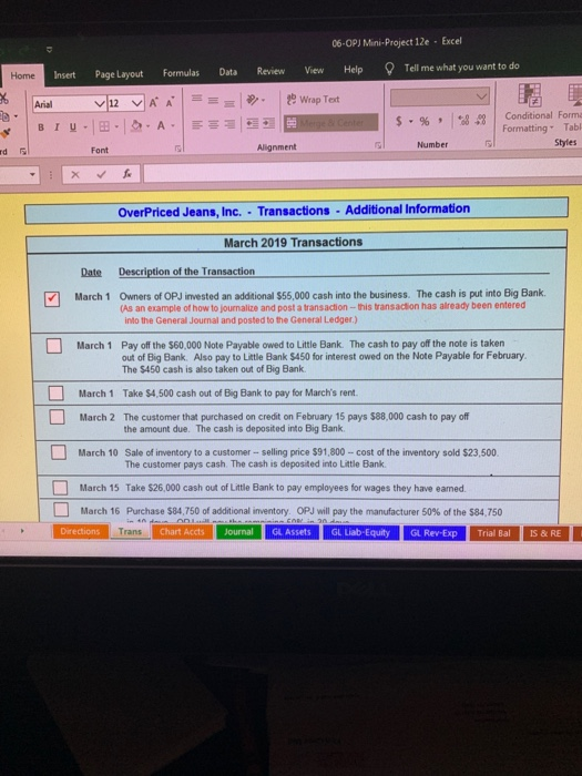  06-OP) Mini-Project 12e - Excel Insert Home Formulas Data View Page