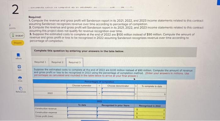 recognition over time vs. upon project completion [LO6-9] 0136 50 On June