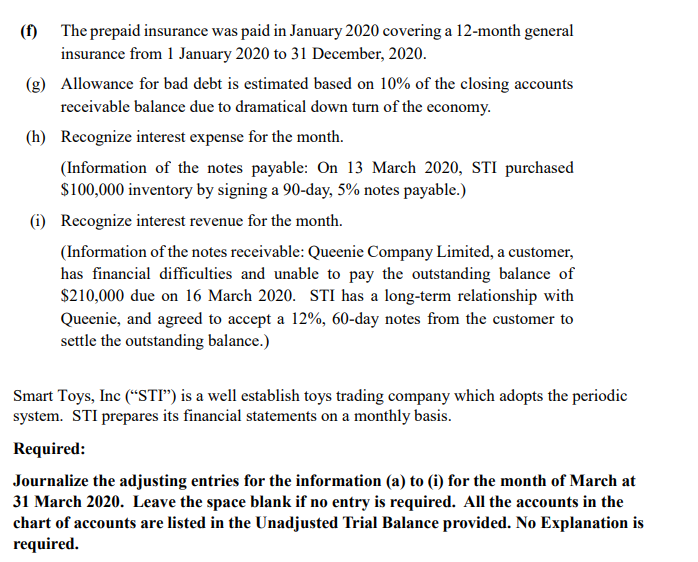 Depreciation - Building Accumulated Depreciation -Equipment Allowance for Doubtful Accounts Bad Debt