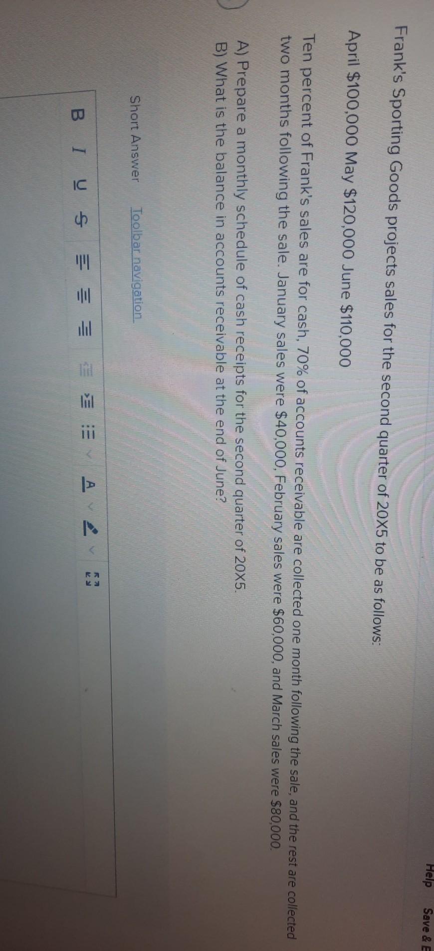  Help Save & E Frank's Sporting Goods projects sales for the