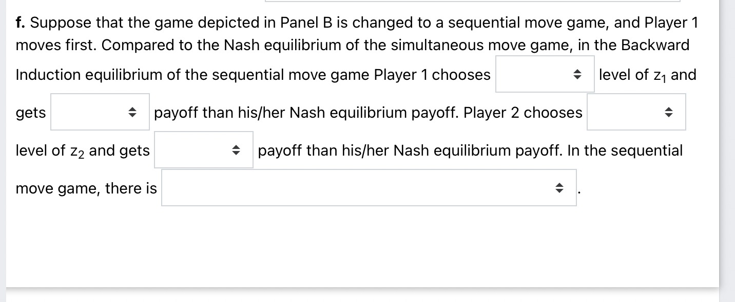 curves where Player 1 is choosing z1 and Player 2 is choosing