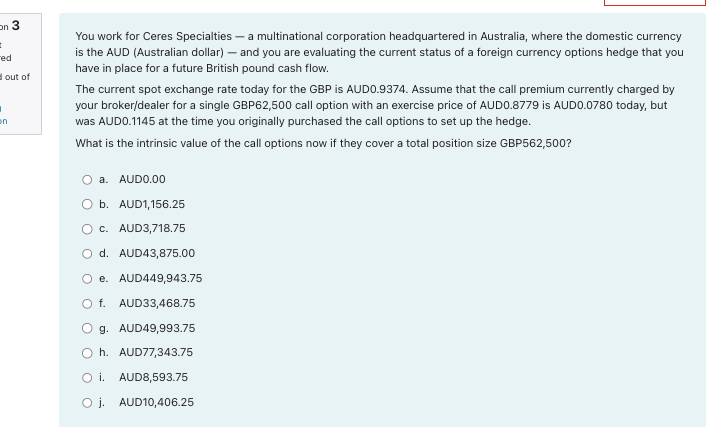  You work for Ceres Specialties - a multinational corporation headquartered in