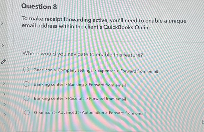  To make receipt forwarding active, you'll need to enable a unique