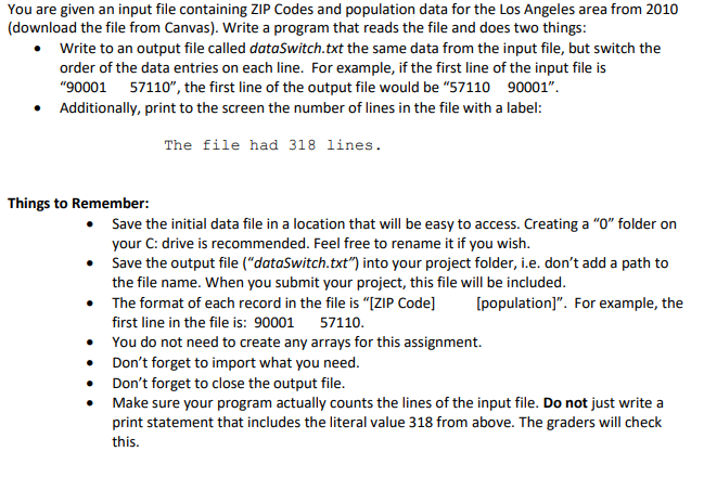 I need help writing this simple code in java to read and