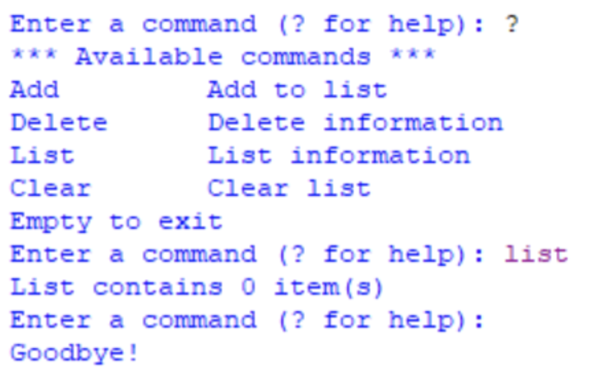 Part I: Required Functions Create a file called cis122-assign07-list-manager.py for your list
