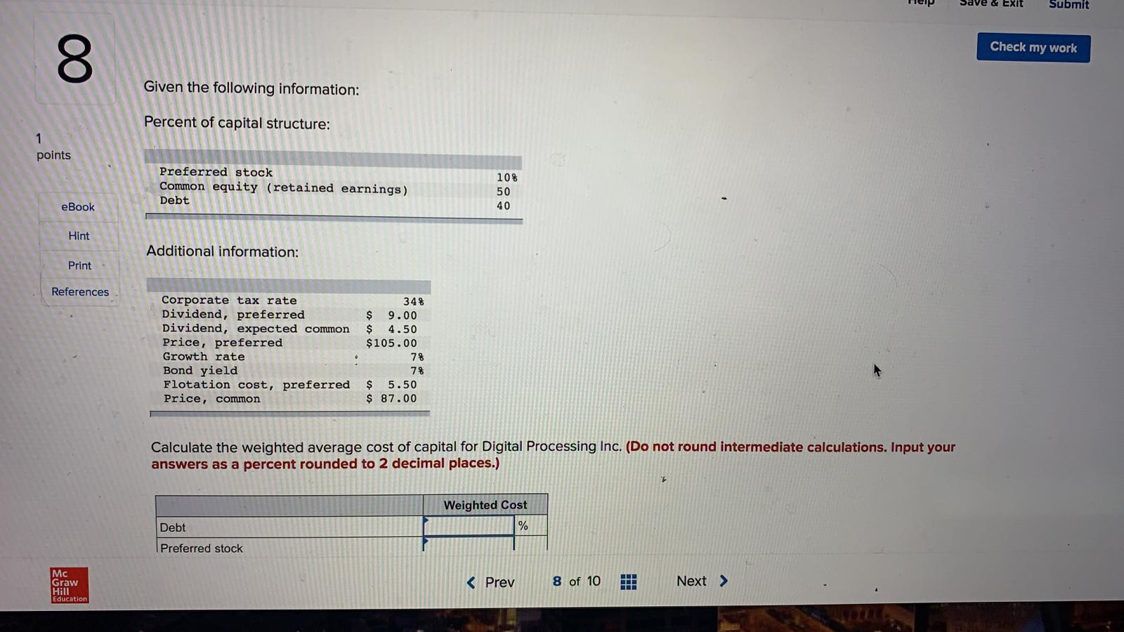  ave o EXIT Submit Check my work 00 Given the following