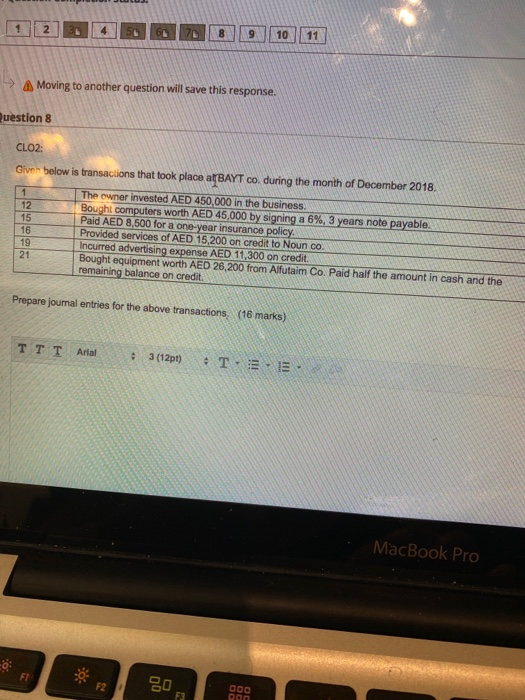  1 2 10 11 Moving to another question will save this