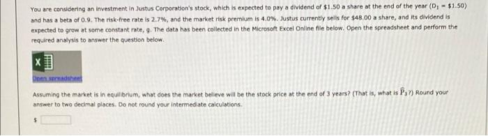 B11 fx D E N- N 1 Constant growth 2 3 Expected