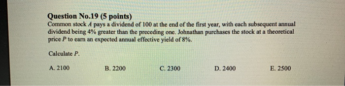 please solve this problem without using Excel and show all steps. Question
