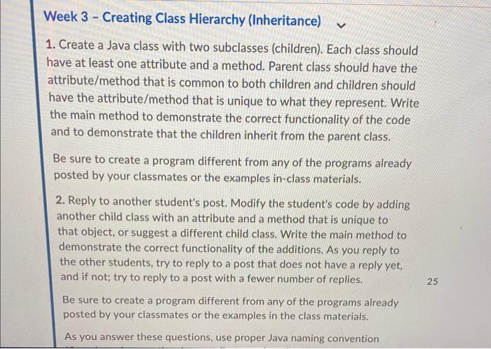  please specify which code is week 3, week 5 and week