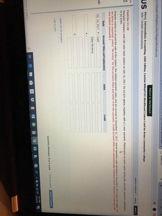  no entry is required, select "No Entry" for the account titles
