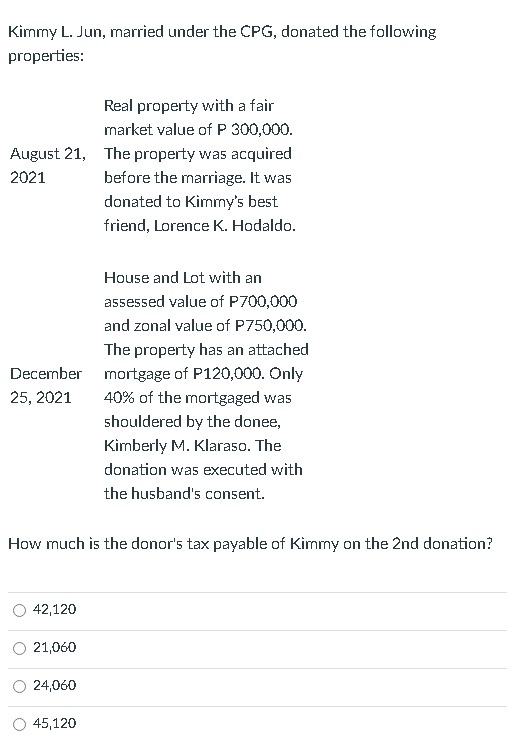 timed task need help thanks Kimmy L. Jun, married under the CPG,