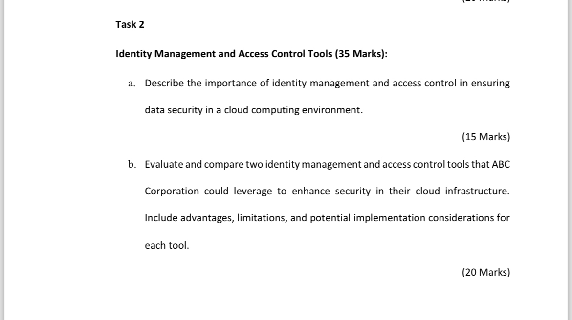  Assignment ObjectiveBackground: ABC Corporation, a global e-commerce company, has recently migrated