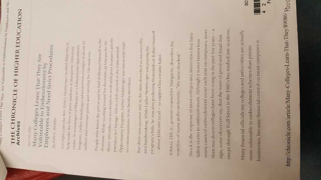 1.) Write a summary of the article. 2.) How does the