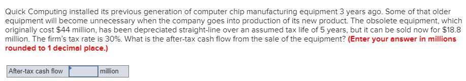  Quick Computing installed its previous generation of computer chip manufacturing equipment