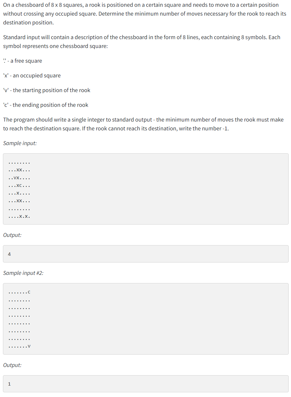 Python programming language required On a chessboard of 8 x 8 squares,