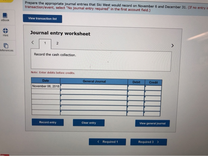[LO5-3] Ski West, Inc., operates a downhill ski area near Lake Tahoe,