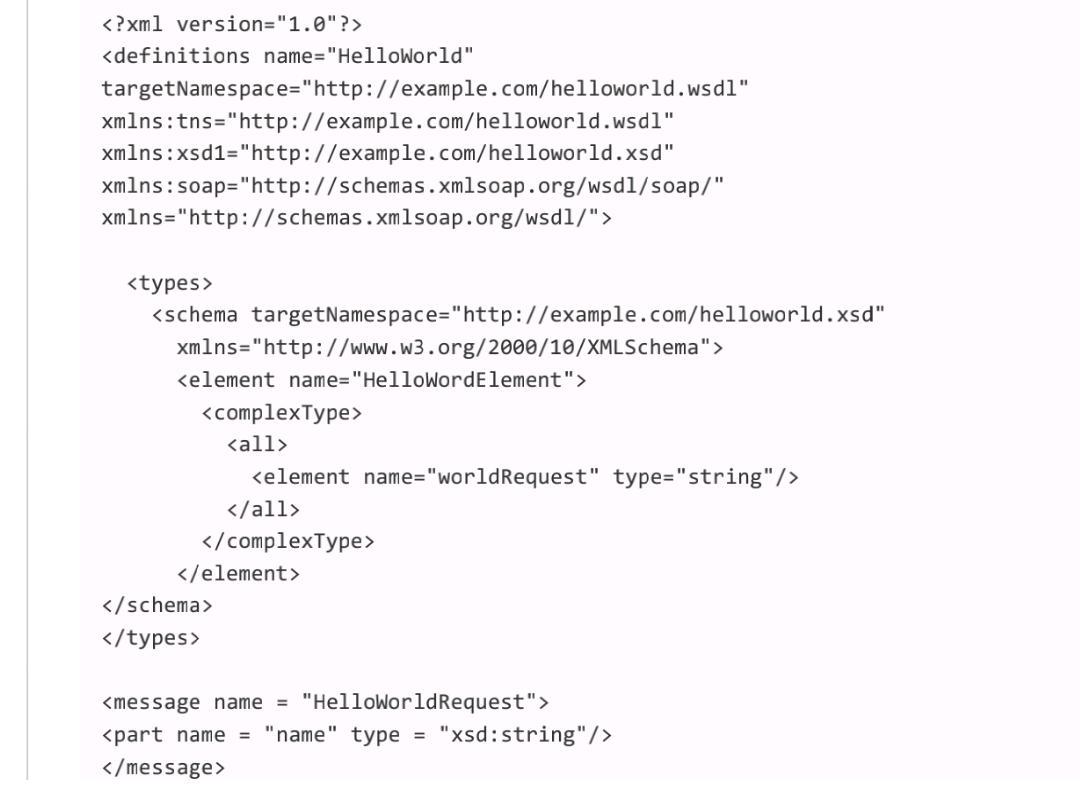 of a webservice through WSDL technology. The following code is for a