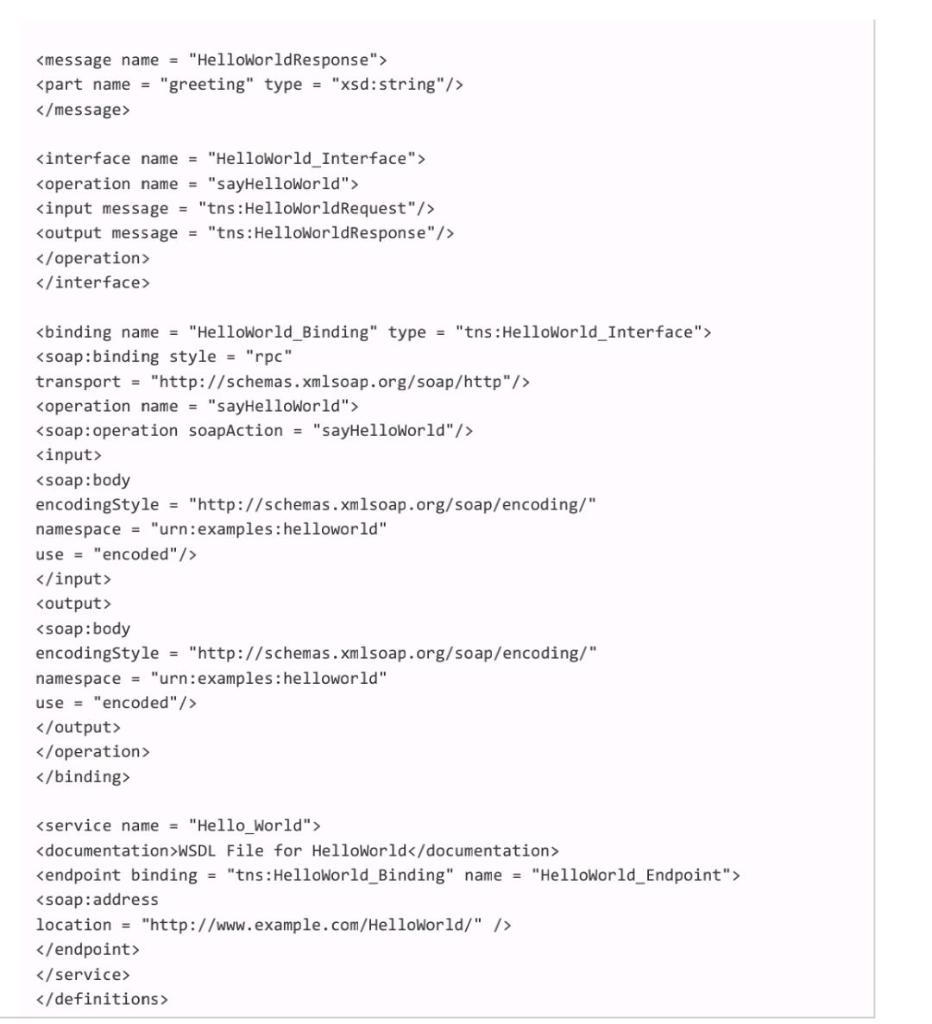 web service that produces a classic "Hello World" From all of the