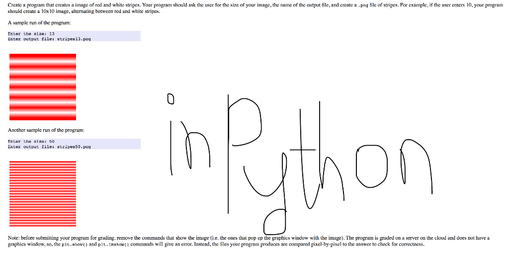  Create a program that creates a image of red and white