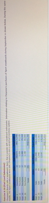  ending inventory average periodic and perpetual Exercise 6-16 (Part Level Submission)