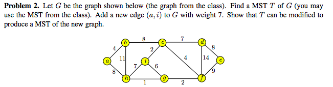 Problem 1. (a) Show that Boruvkas algorithm has at most ? 4