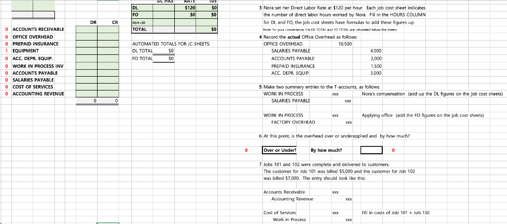 IN PROCESS INV ACCOUNTS RECEIVABLE DL HRS RATI 101 ACCOUNTS PAYABLE COST