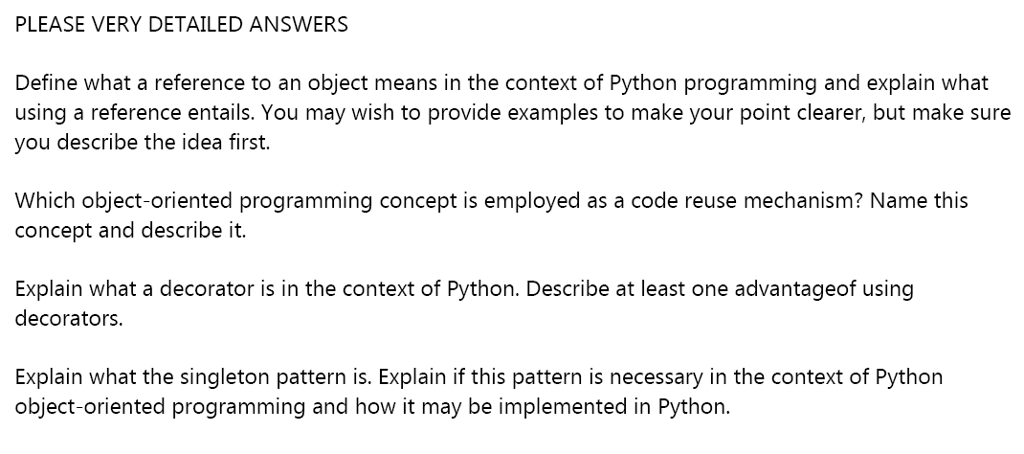 Please post answer who is expert in Python!! so I wanna answers