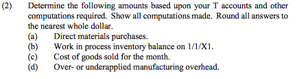 the inventory accounts as of 1/1/X1 were as follows: finished goods, S25,000;