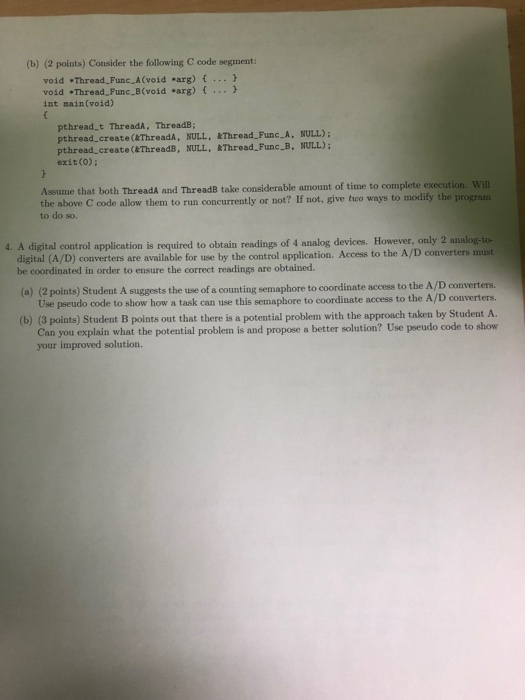 *Thread Func (void *arg) int *index = (int *)arg; printf (" index