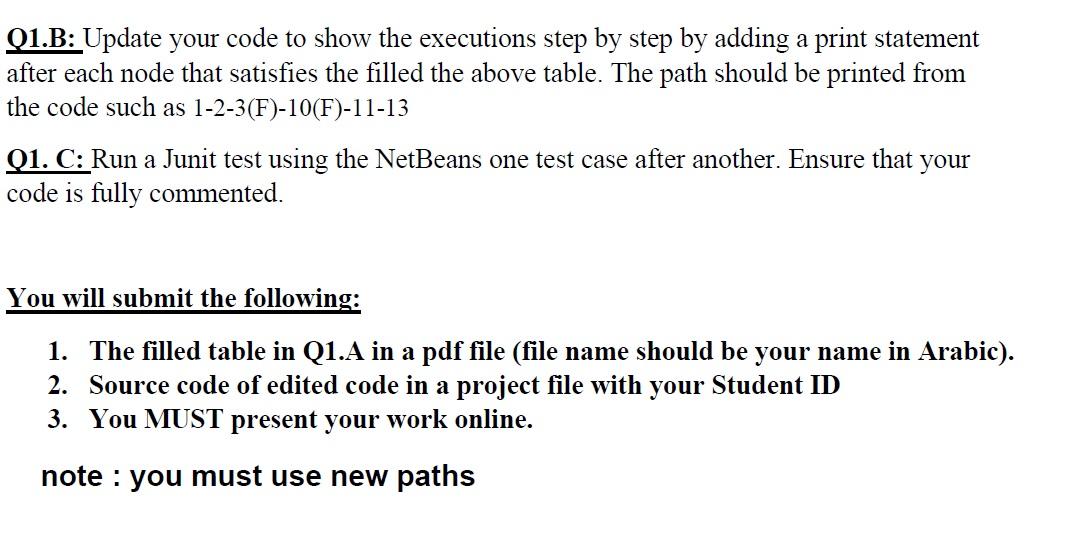 table Test Type Criterion Test Case Feasible Path (numbers Control Flow Statement