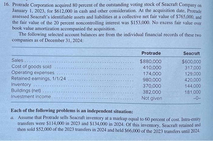  PLEASE USE EXCEL AND SHOW YOUR WORK :) 5. Protrade Corporation