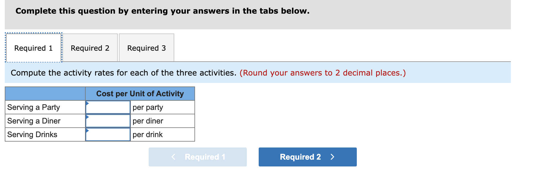 Costs of Serving Customers [LO4-2, LO4-3, LO4-4] Gino's Restaurant is a popular