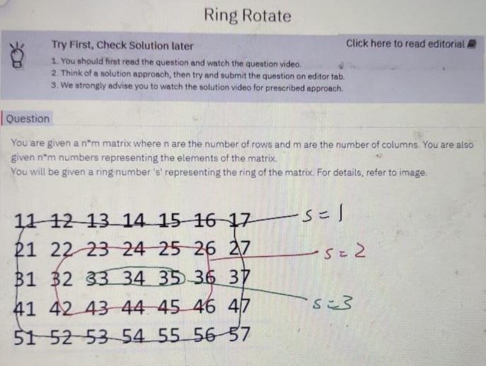 answer in c programming only plz be quick Ring Rotate Try First,