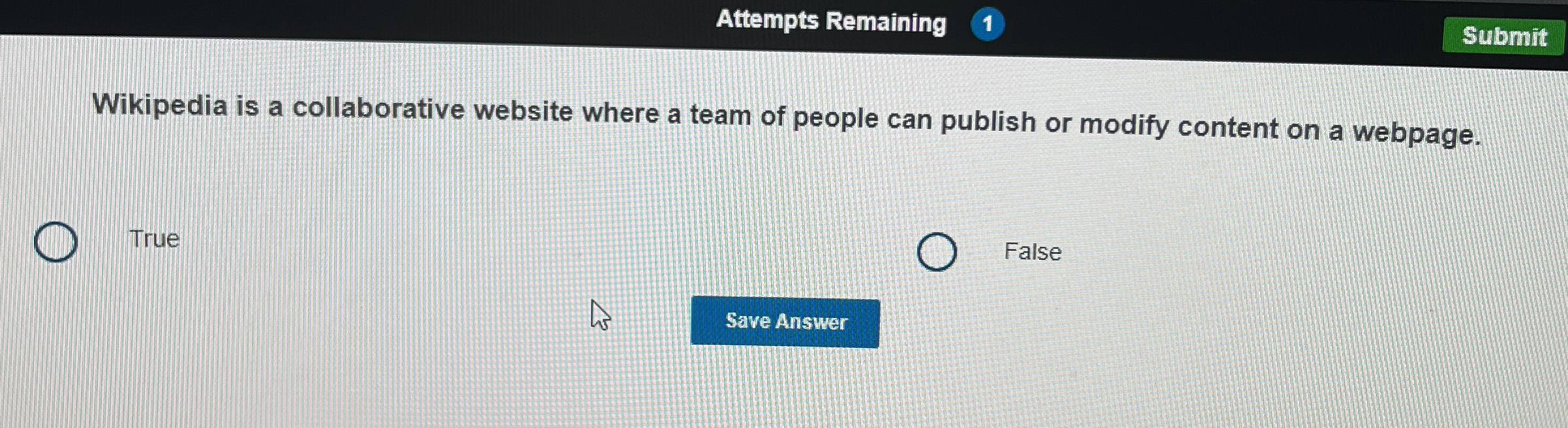  Attempts Remaining Wikipedia is a collaborative website where a team of
