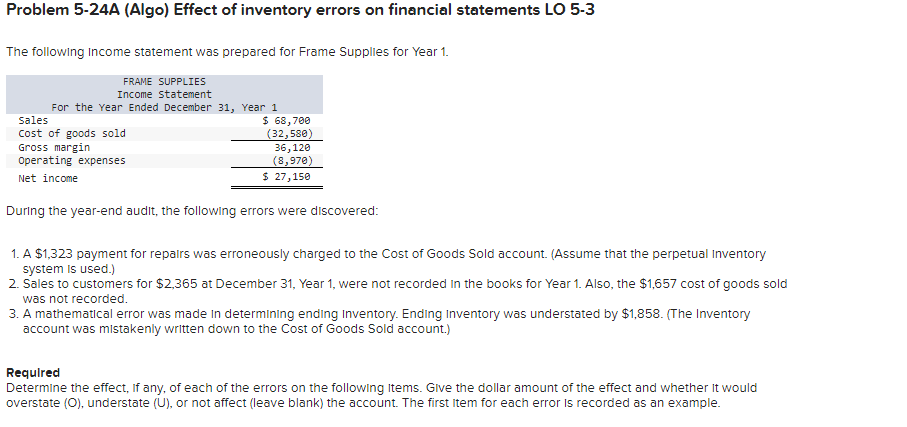 or not affect (leave blank) the account. The first item for each