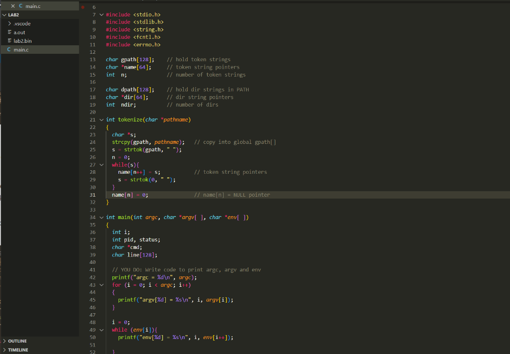 Operating systems Question: Looking at the code below and the output, is