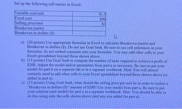 PLEASE HELP. Please show each step in detail in excel. Please