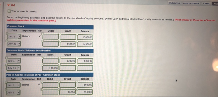 par value, 50.000 shares issued and outstanding) $1,300,000 Paid-in Capital in Excess
